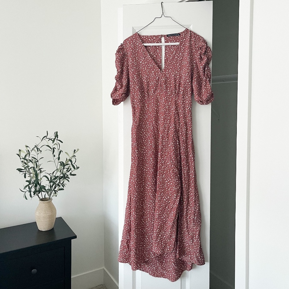 Abercrombie | Cinched Sleeve Midi Dress - New without tags